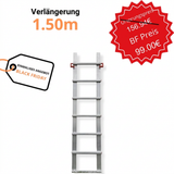Dachleiterverlängerung Aluminium 1,50 m für Hakendachleiter