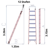 Professionelle Regalleiter mit Rollen auf Schiene - Ami-hauteur.com
