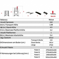 2 Teleskopgerüste in 1 - TO 3.4 / TO 2.3