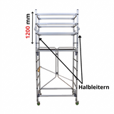 Fahrgerüst ALTO Klappbasis Modell mit klappbaren halben Leitern