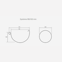 Dachrinnen-Komplettset 3 m für eine Dachseite / Stahl / Abwicklung 250