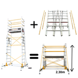 2 Teleskopgerüste in 1 - TO 3.4 / TO 2.3