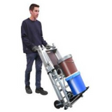 Bauplattform platzsparend - leicht zu lagern und zu transportieren, Arbeitshöhe 2,74 bis 3,05 m - Füße in 4 Höhen verstellbar für Unebenheiten und Treppen
