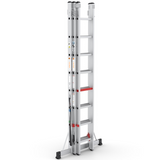 Mehrzweckleiter 3-teilig / 3 x 8 Sprossen / 2,44 m - 5,79 m