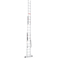 Mehrzweckleiter 3-teilig / 3 x 8 Sprossen / 2,44 m - 5,79 m