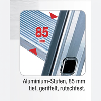 Stufenstehleiter 4 Stufen - Baustellen-Serie Ausstellungsmodell