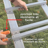 Dachleiter ganz aus Aluminium mit Haken – Komplettset 5,90 m in 5 Teilen (Haken + 4 x 1,25 m)
