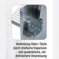 Stufenstehleiter 4 Stufen - Baustellen-Serie Ausstellungsmodell
