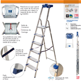 Aluminium-Stehleiter 7 Stufen – Stufentiefe 120 mm