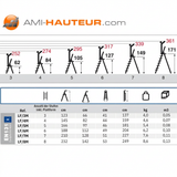Aluminium-Stehleiter 6 Stufen – Stufentiefe 120 mm