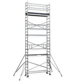 Échafaudage roulant en aluminium pour artisans, couvreurs, peintres ou façadiers, modèle AMIPRO-S conforme aux normes de sécurité