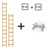 Holzdachleiter-Set 7 m (4 m + 3 m) mit Verbindung – Fertigungsfehler