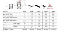 Teleskopgerüst 4,75 m - 8 Stufen 004XL Premium
