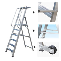 Professionelle Sicherheits-Stehleiter 10 Stufen – Arbeitshöhe 4,32 m