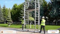 Teleskopgerüst mit Seil 7,80 m - MEGA 4