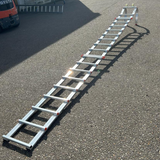Aluminium-Dachleiter mit Haken - Komplettset 5,40 m in 3 Teilen (Haken + 3 m + 1,50 m)