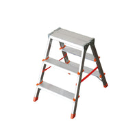 Doppelseitige Aluminium-Trittleiter 3 Stufen