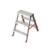 Doppelseitige Aluminium-Trittleiter 3 Stufen