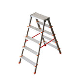 Doppelseitige Aluminium-Trittleiter 5 Stufen