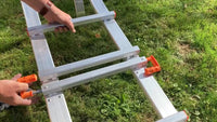 Dachleiter mit Haken komplett aus Aluminium - Set 7,40 m in 3 Teilen (Haken + 3 m + 2 m) + 1 Verlängerung von 1,50 m gratis (Set geliefert zweite Julihälfte)