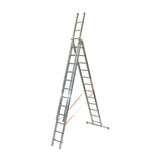 Mehrzweckleiter – 3-teilig / 3 x 12 Sprossen / 3,83 m – 8,92 m