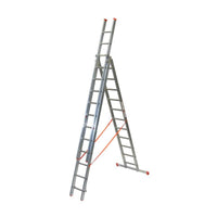 Mehrzweckleiter 3-teilig / 3 x 11 Sprossen / 3,53 m - 8,32 m