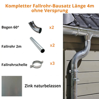 Fallrohr aus Zink – Ø 80 mm