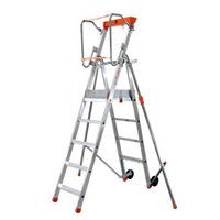Trittleiter nach Baunorm Arbeitshöhe 3,31 m - 4 Stufen + Plattformen – PLATEA PLT-05