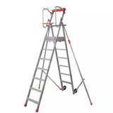 Trittleiter nach Baunorm Arbeitshöhe 3,87 m - 6 Stufen + Plattformen – PLATEA PLT-07