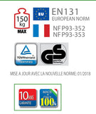 L'escabeau à la norme bâtiment Hauteur travail 3.03 m L'une des plus légère du marché Plateforme individuelle roulante légère PIRL PLATEA  PLT04 - Ami-hauteur.com