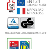 L'escabeau à la norme bâtiment Hauteur de travail 3.87 m L'une des plus légère du marché Plateforme individuelle roulante PIR PLATEA  PLT-07 - Ami-hauteur.com