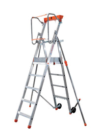 L'escabeau à la norme bâtiment Hauteur travail 3.59 m L'une des plus légère du marché Plateforme individuelle roulante PIR PLATEA PLT-06 - Ami-hauteur.com