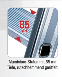 Stufenstehleiter 4 Stufen - Baustellen-Serie Ausstellungsmodell