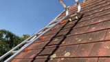 Dachleiter mit Haken komplett aus Aluminium - Set 7,40 m in 3 Teilen (Haken + 3 m + 2 m) + 1 Verlängerung von 1,50 m gratis (Set geliefert zweite Julihälfte)