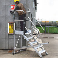 Plattformtreppe 5 Stufen mit Geländer – Breite 80 cm