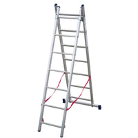 Mehrzweckleiter 2-teilig / 2 x 7 Sprossen / 2,02 m - 3,14 m