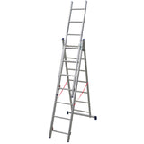 Mehrzweckleiter 3-teilig / 3 x 7 Sprossen / 2,02 m - 4,26 m