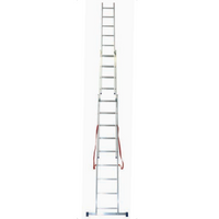 Mehrzweckleiter 3-teilig / 3 x 8 Sprossen / 2,30 m - 5,10 m
