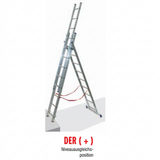 Mehrzweckleiter 2-teilig / 2 x 8 Sprossen / 2,30 m - 3,70 m
