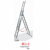 Mehrzweckleiter 3-teilig / 3 x 9 Sprossen / 2,58 m - 5,94 m
