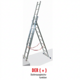 Mehrzweckleiter 2-teilig / 2 x 10 Sprossen / 2,86 m - 4,54 m