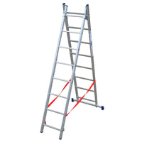 Mehrzweckleiter 2-teilig / 2 x 8 Sprossen / 2,30 m - 3,70 m