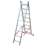 Mehrzweckleiter 2-teilig / 2 x 8 Sprossen / 2,30 m - 3,70 m