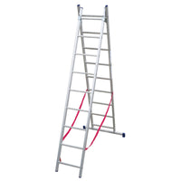 Mehrzweckleiter 2-teilig / 2 x 9 Sprossen / 2,58 m - 4,26 m