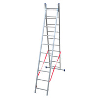 Mehrzweckleiter 2-teilig / 2 x 10 Sprossen / 2,86 m - 4,54 m