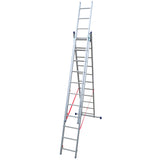 Mehrzweckleiter 3-teilig / 3 x 11 Sprossen / 3,14 m - 7,06 m