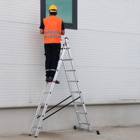 Mehrzweckleiter 2-teilig / 2 x 12 Sprossen / 3,35 m - 6,06 m