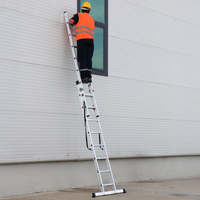 Mehrzweckleiter 2-teilig / 2x8 Sprossen / 2,44 m - 4,12 m