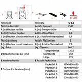 Teleskopgerüst 7,60 m – 13 Stufen TO 5.6