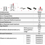 Teleskopgerüst 8,20 m – 14 Sprossen TO 6.2